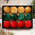 12-Pack 8cm Velvet Star Christmas Ball Ornaments | Tree Decor
