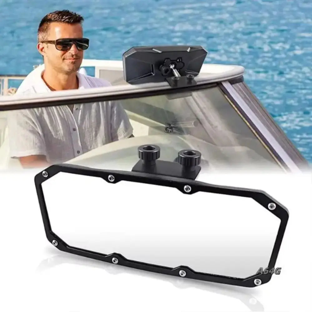 Heavy Duty Marine Rearview Mirror Stainless Steel Rustproof Universal Boat Mirror Wide Angle Convex Lens Anti Vibration Zpaxo Car mirror