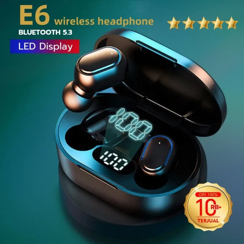 TWS E6S Bluetooth Earphones Wireless Headset Noise Cancelling