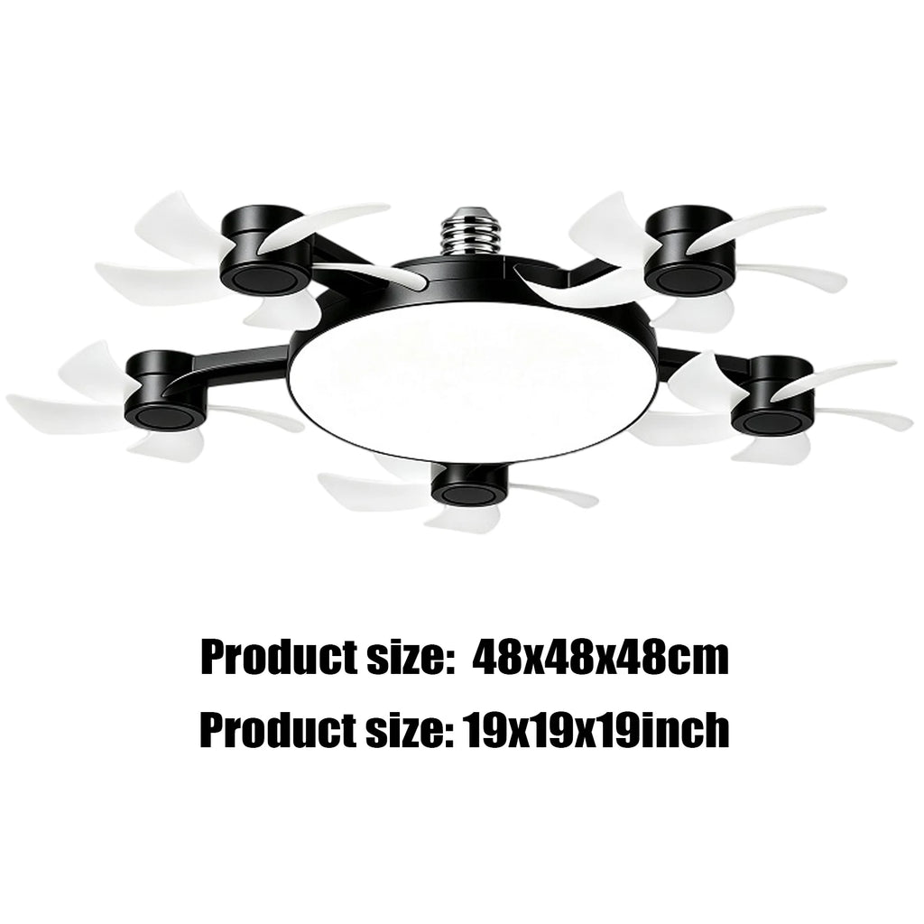 Drone Design Silent Ceiling Fan Light E27 Base Remote Controlled