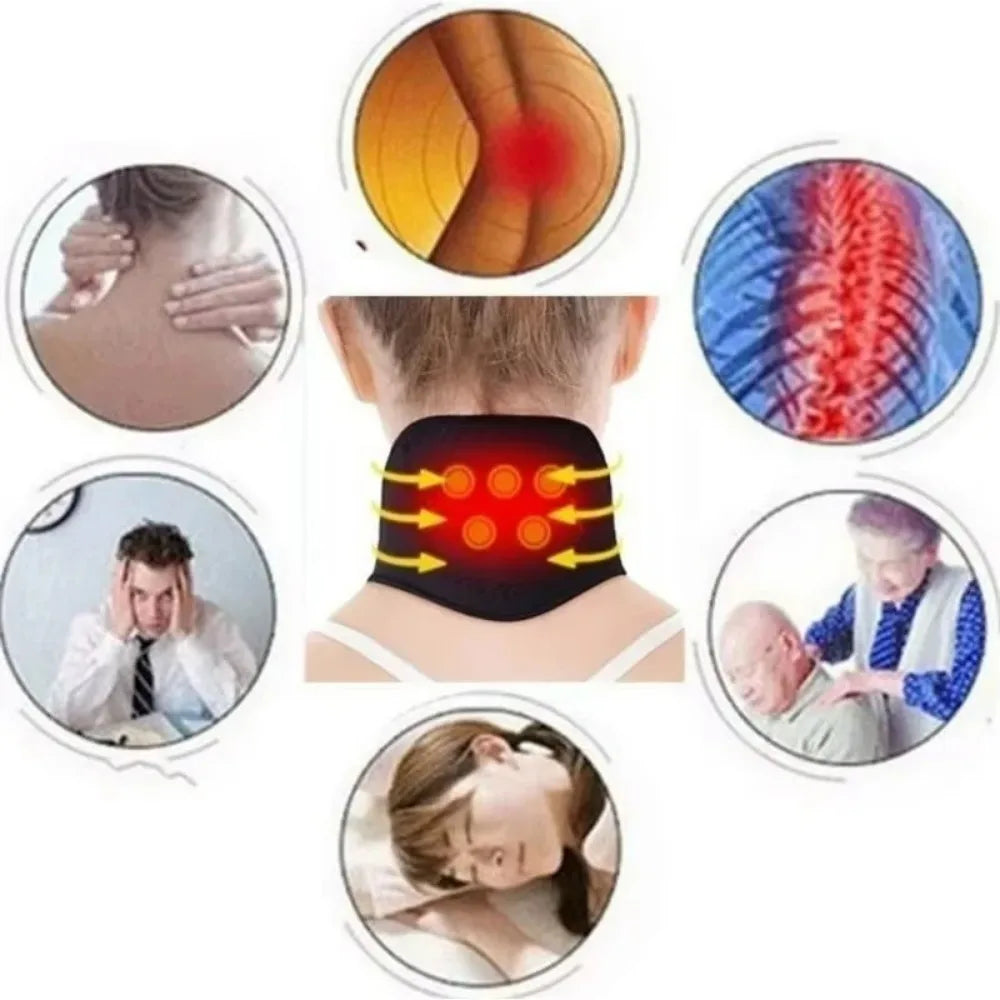 Self-heating neck brace equipped with magnetic neck massage function, providing relaxation without additional equipment Zpaxo