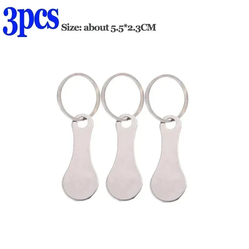 Metal Shopping Cart Tokens – Trolley Coin Keychain 1–6 Pack
