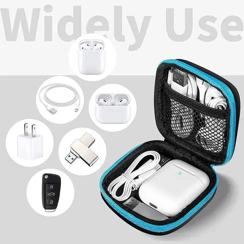 Hard EVA Earphone & Cable Organizer Case – Compact Travel Pouch