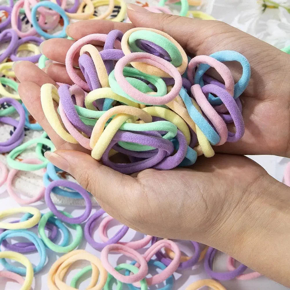 200pcs Hair Accessories for Women girl Basic Hair Bands Headband Hair Ropes Ties Ponytail Holder Simple and Fashionable Nylon Zpaxo