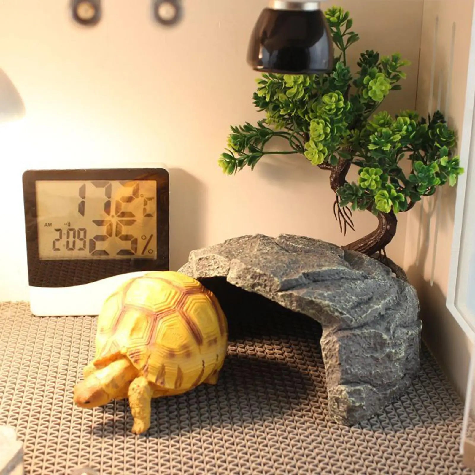 Resin Reptile Cave Hideout Habitat Decor Rock Shelter House Lizard