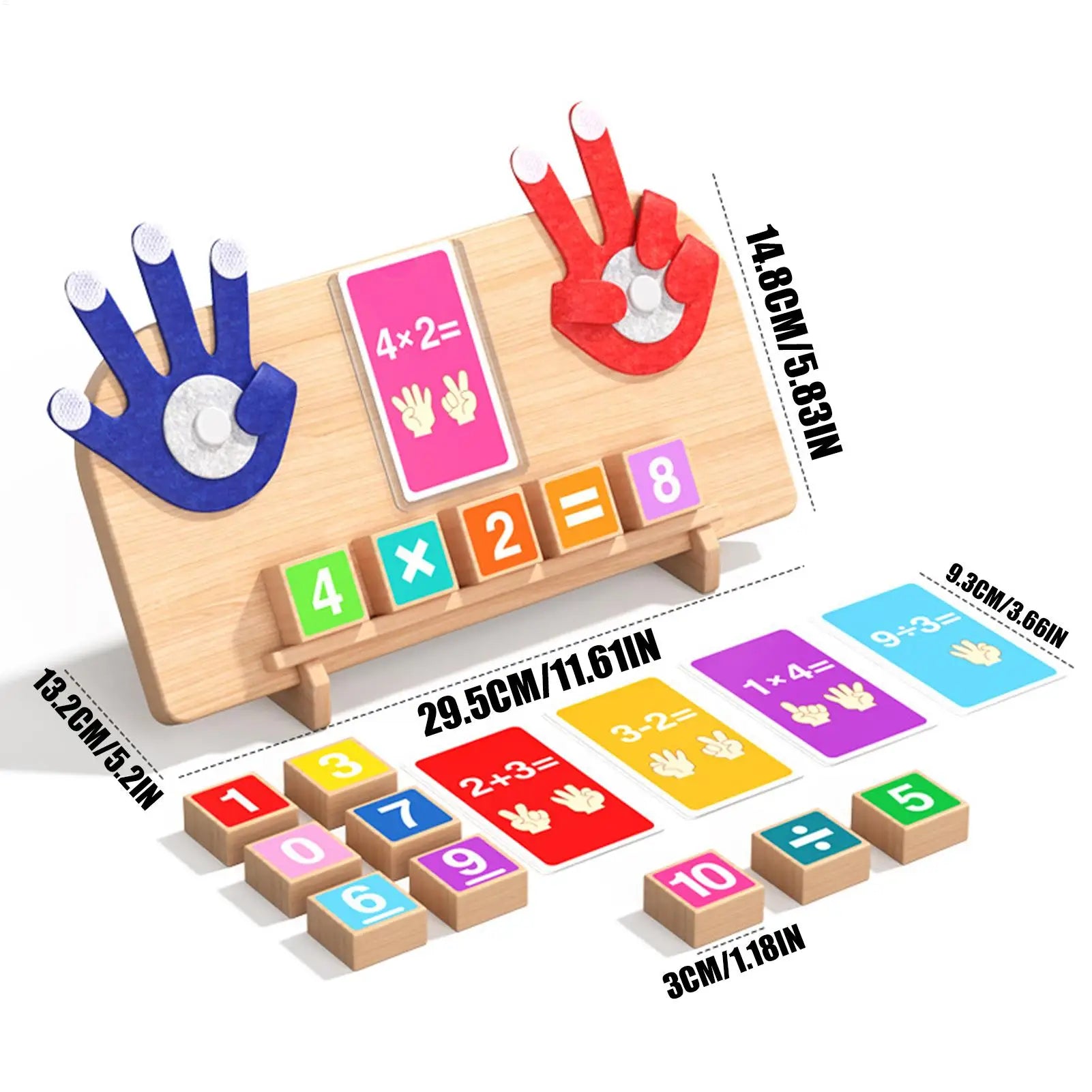 Math Toys Educational Arithmetic Family Activity Preschool Math Manipulatives Counting Blocks For Preschoolers Students Pupils Zpaxo