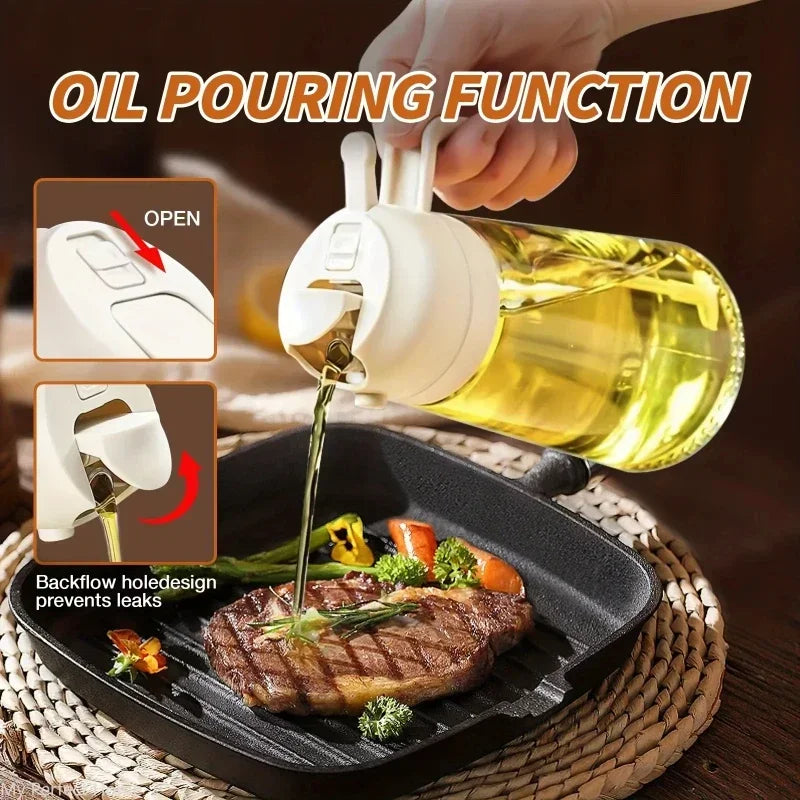 Oil Sprayer for Cooking Olive Oil Dispenser Bottle for Kitchen with Stickers,Food-grade Oil Mister Cooking Oil Spray Bottle Zpaxo