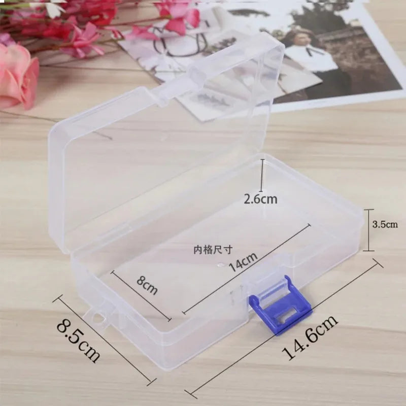 Transparent Lockable Storage Box Small Object Container Fishing Gear