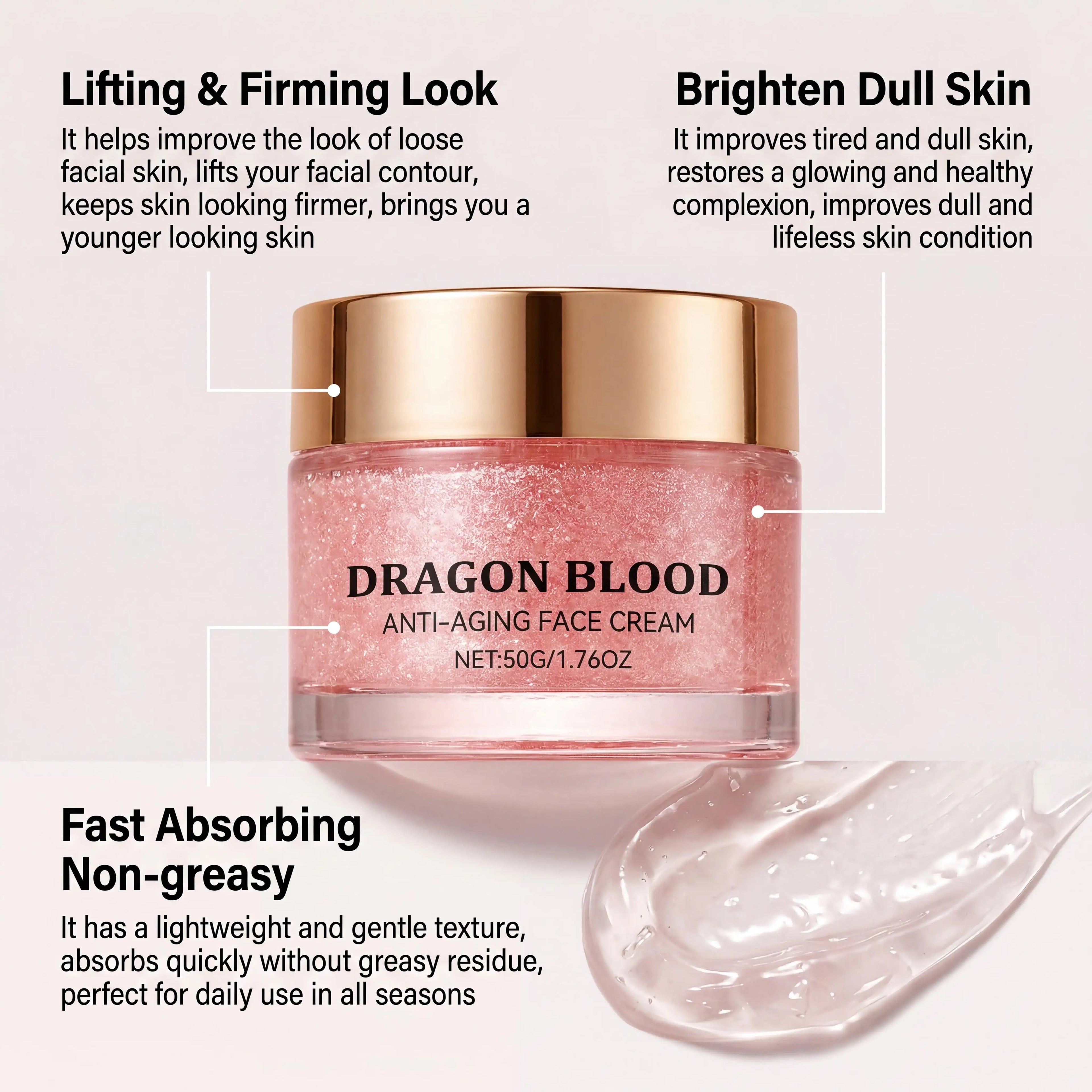 Dragon Blood Retinol Face Cream – Brightening & Firming 50g Anti-Aging Face Cream Zpaxo