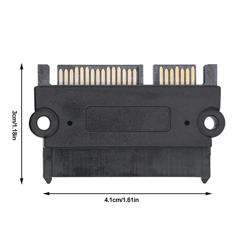 SATA Male Female Power Data Converter 22Pin 7+15 Straight Head