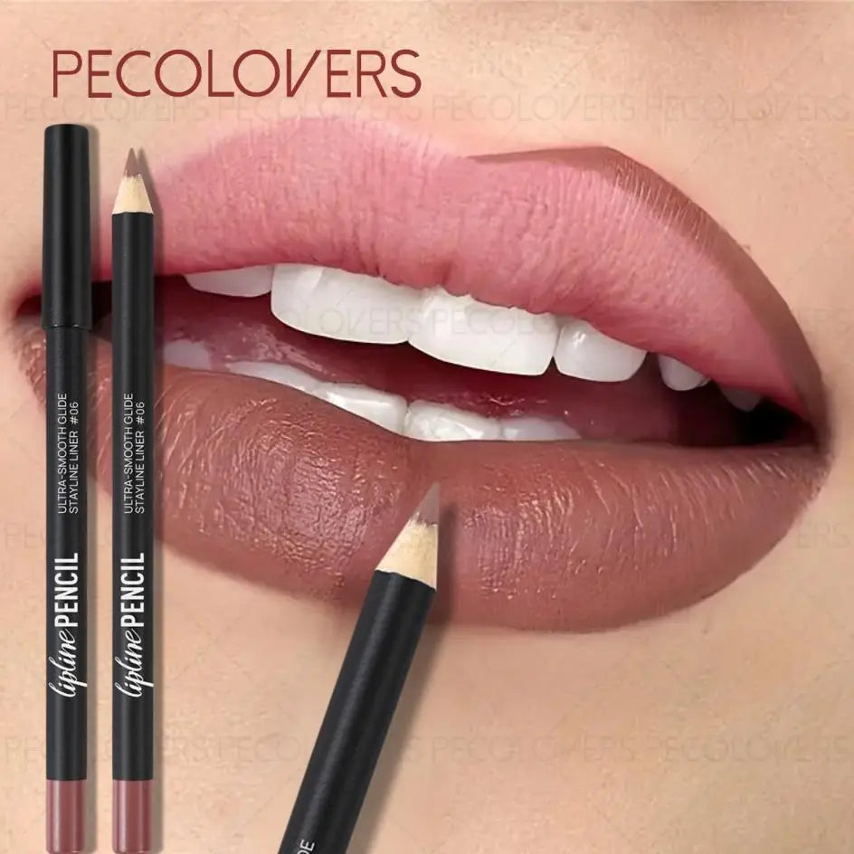 Long-Lasting Matte Lip Liner,Sweat-Resistant Smudge-Free, Durable & , Smooth Lipliner,For Makeup Newbies & Enthusiasts Zpaxo