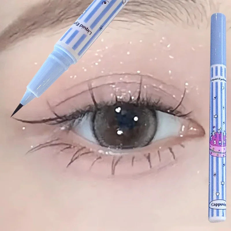 Waterproof Quick Dry Liquid Eyeliner Pen Ultra-fine Black Brown Pink Zpaxo
