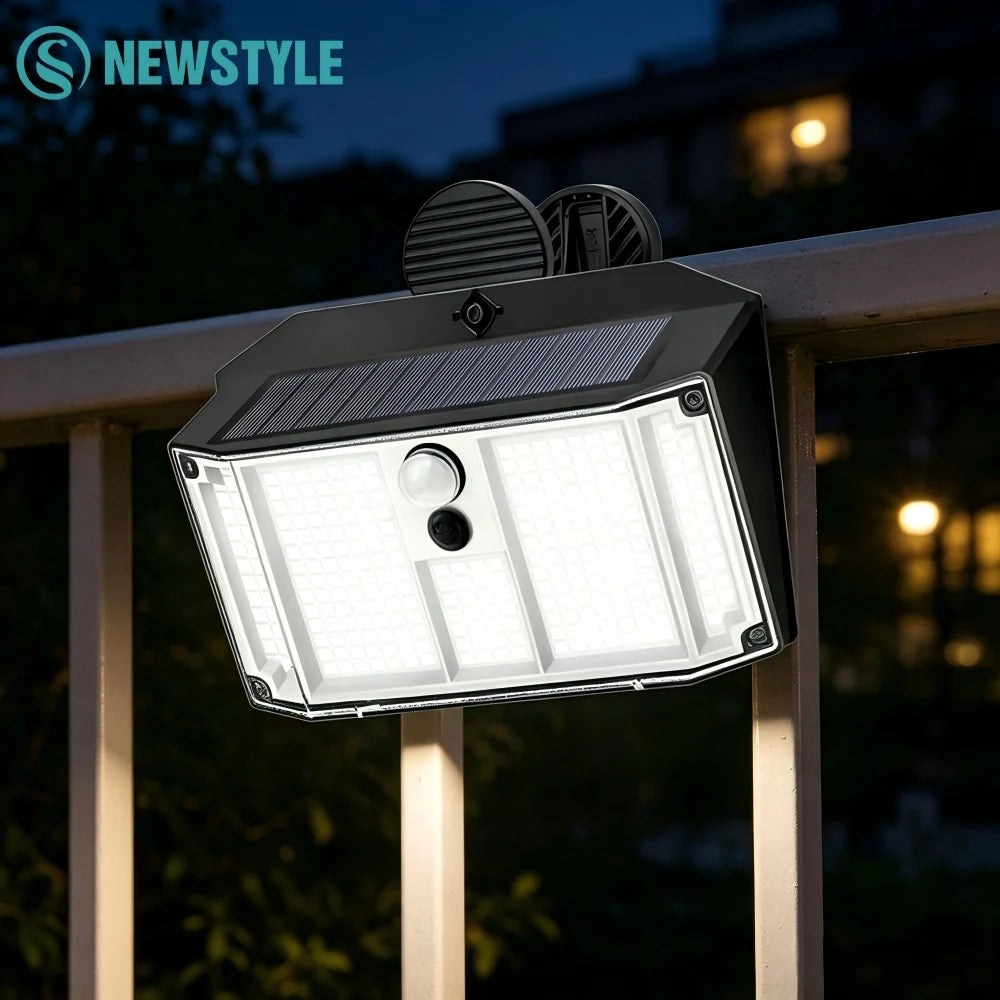 268 LED Clip On Solar Lights Outdoor 3 Lighting Modes Motion Sensor IP65 Waterproof Solar Lights for Deck Yard Garden Camping Zpaxo