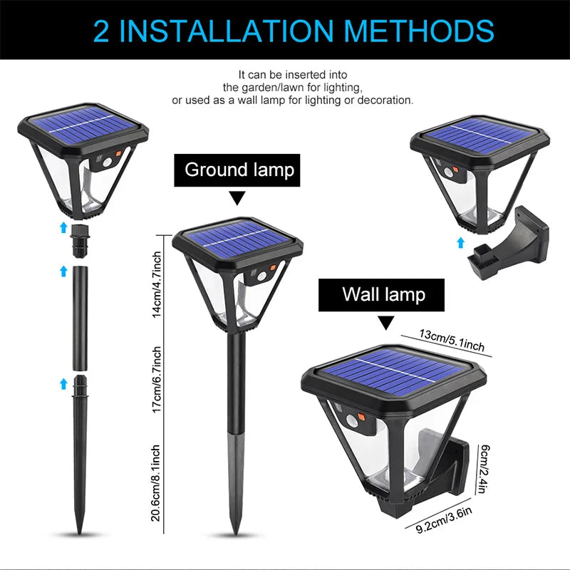 Solar Wall Light Waterproof Outdoor Courtyard Porch Lighting Easy Zpaxo