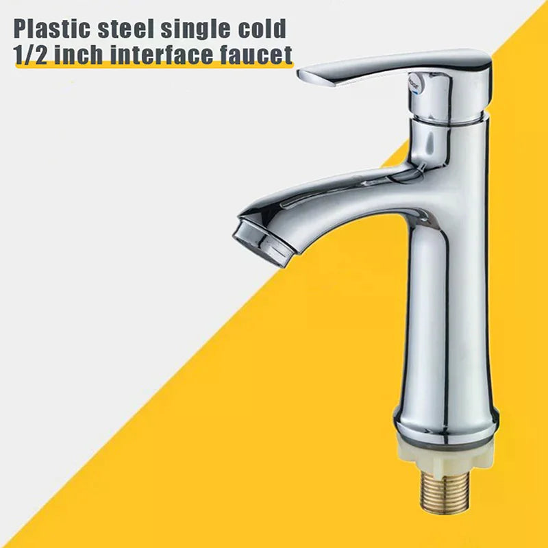 Plastic Steel Single Cold Water Faucet Single Hole Public Toilet Cold Water Basin Faucet Plastic Faucet Single Cold Water Faucet Zpaxo