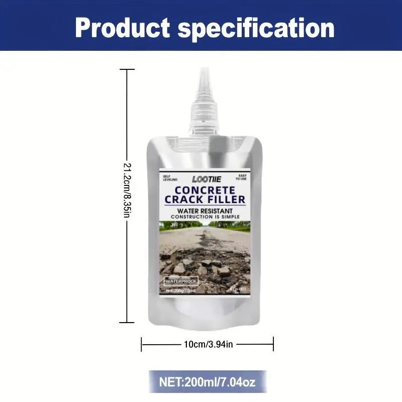 Quick-drying self-leveling concrete repair adhesive | joint sealant for wall/roof/floor Leakproof material outdoor tiles Zpaxo 200g