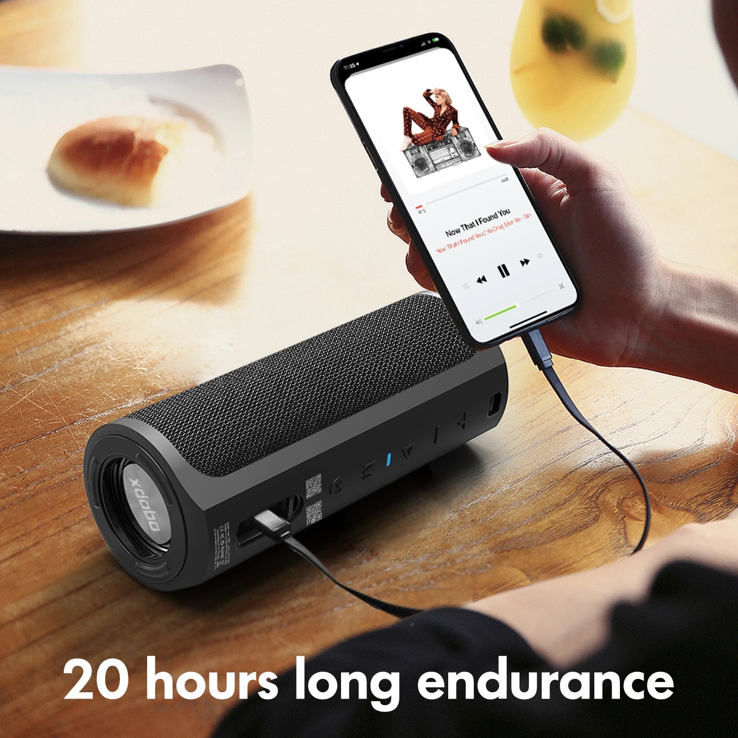 XDOBO Bluetooth Speaker 50W Portable Speaker Subwoofer BT TF Play Heavy Bass 6600mAh Power Bank For Smartphone Outdoor Hiking Zpaxo