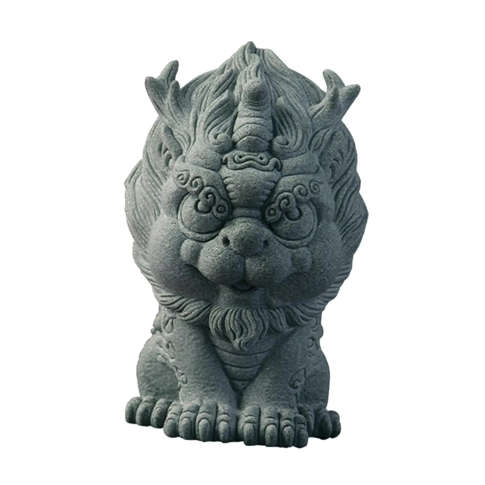 Lucky Beast Pixiu Decoration Chinese Traditional Style Desktop Home Decoration Tea Pet Collectible Sculpture Statue Decor Zpaxo