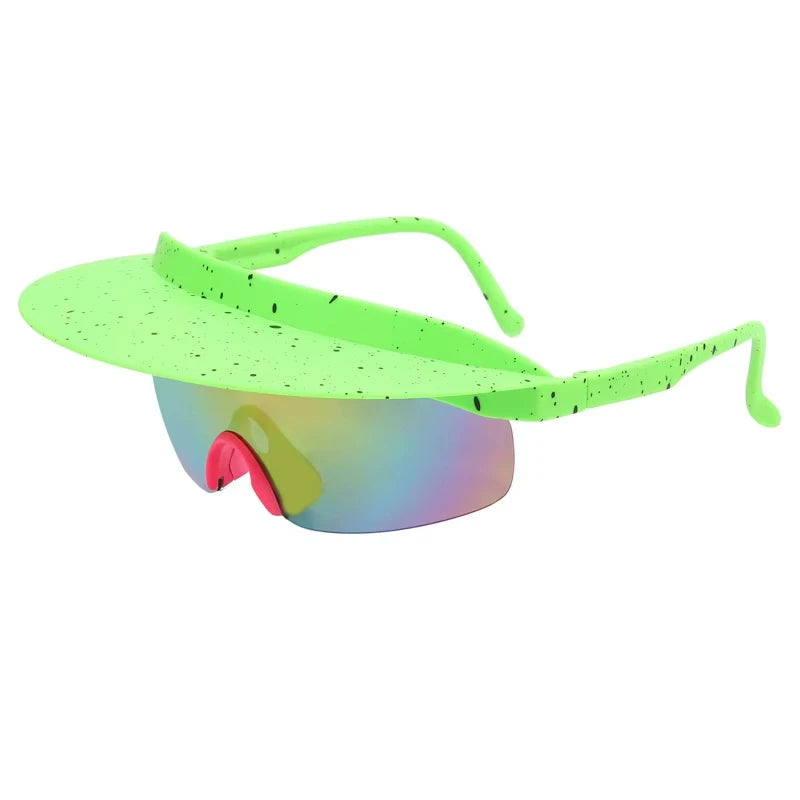 Fashion Dazzle Colour Cycling Glasses Men Women Hats Sunshade Personalized Windproof Travel Hiking Outdoors Bicycle MTB Zpaxo N1 MULTI