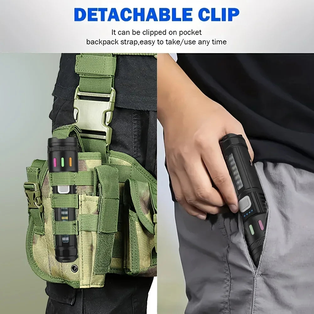 POCKETMAN 3800lm Rechargeable LED Flashlight – 5 Modes USB-C