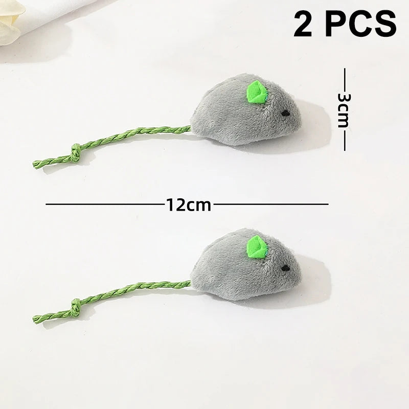 Interactive Plush Rat Cat Toys Durable Linen Perfect Pet Safe Indoor Zpaxo A3