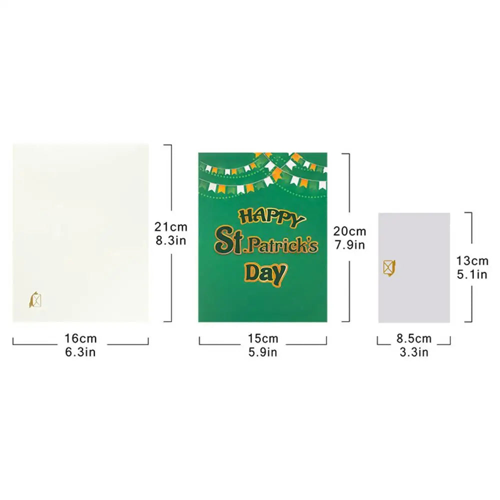 St Patricks Day Card 3D Popup Greeting Cards Festive Celebration