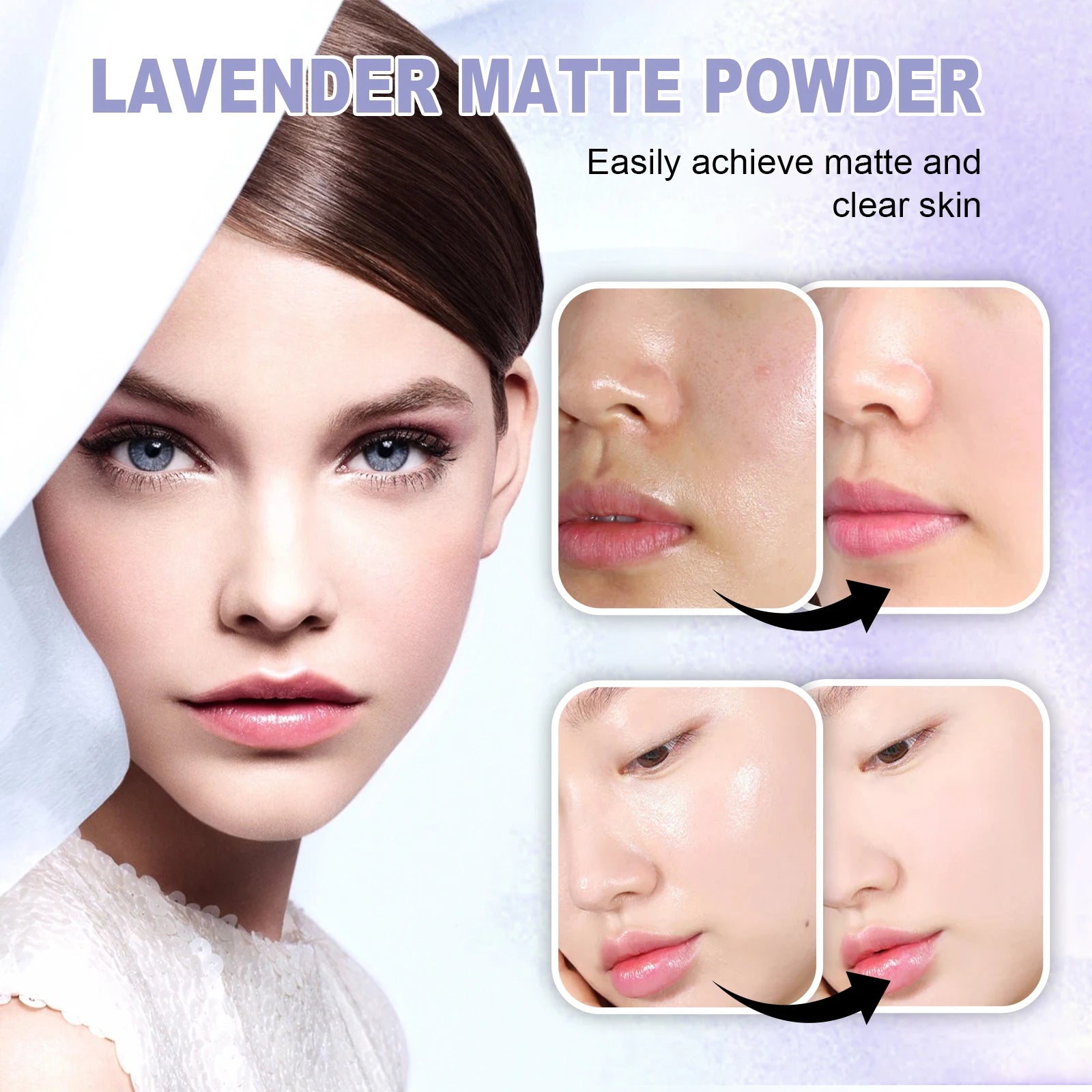 Eelhoe Lavender Matte Setting Powder – Oil Control, Waterproof Matte Setting Powder Zpaxo