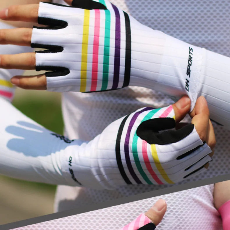 Cycling Gloves Half Finger Summer Style Bicycle Short Finger Gloves Breathable Fishing Fitness Outdoor Can Both Men and Women Zpaxo