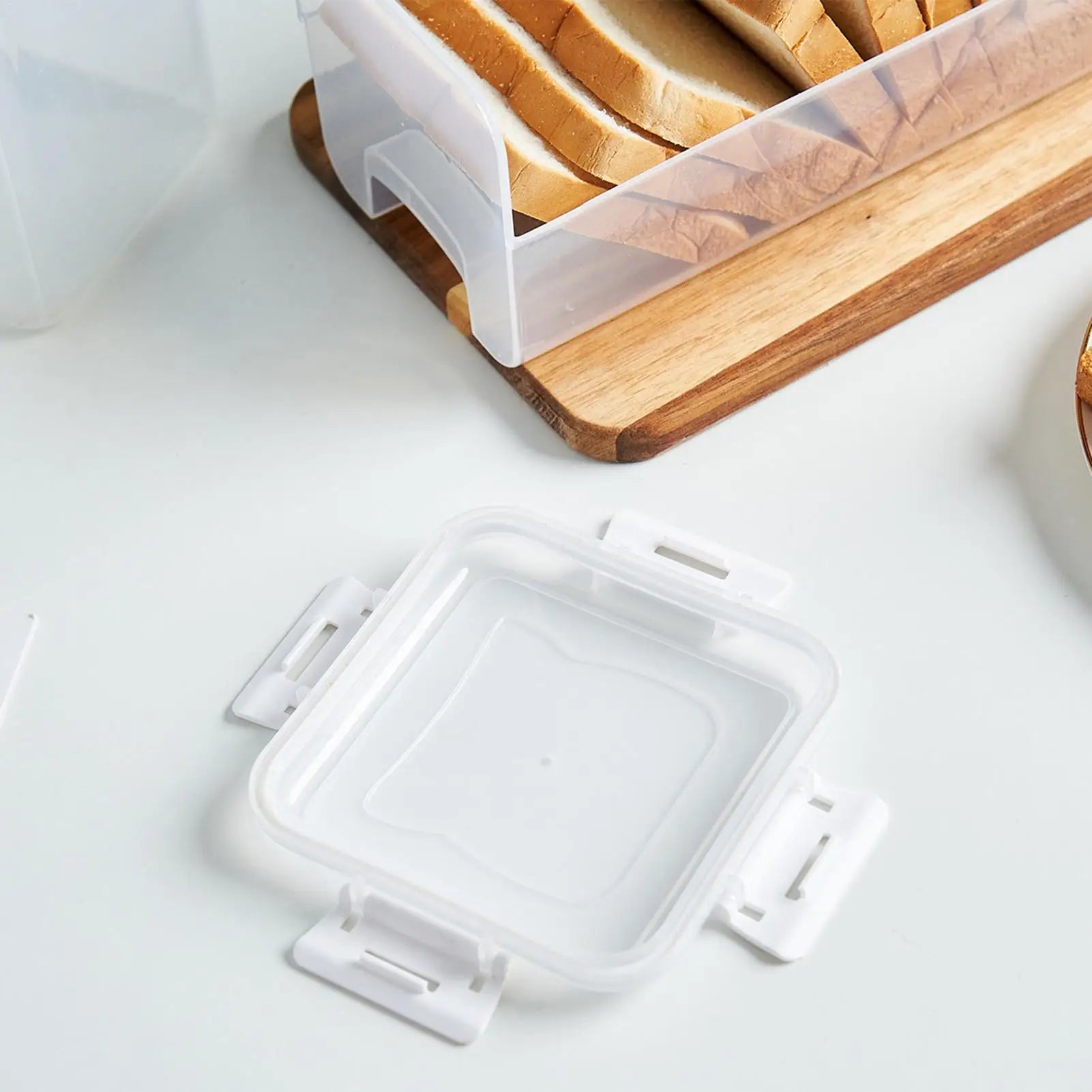Bread Storage Container Clear Saver Airtight Lid Sandwich Keeper
