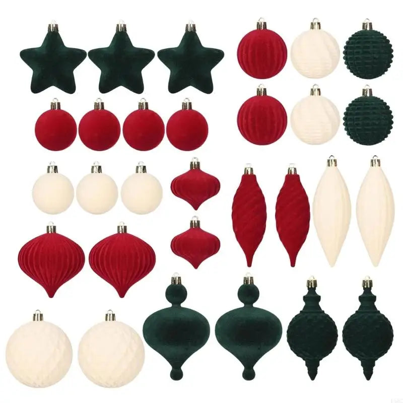 Velutinous Textured Holiday Ornamentation Strong Plastic Christmas