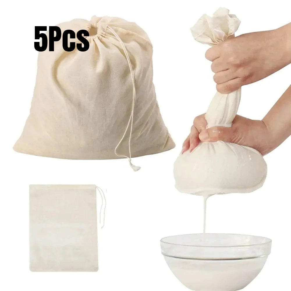 Reusable Cheese Cloth Cheesecloth Bags Straining Nut Milk Cold Brew