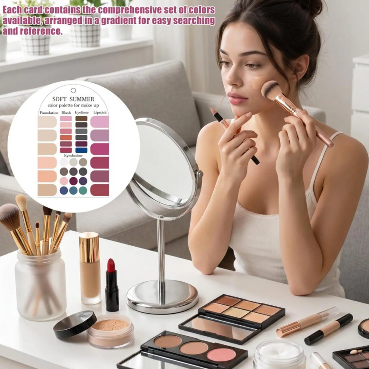 Seasonal Palette Cards 12 Tones Personal Skin Tone Matching Guide Zpaxo