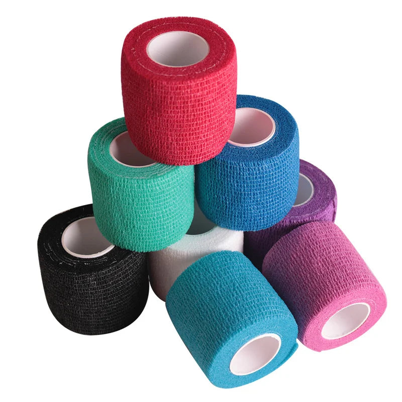 Colorful Sport Self Adhesive Elastic Bandage Wrap Tape Elastoplast For Knee Support Pad Finger Ankle Palm Shoulder Gauze Medical Zpaxo