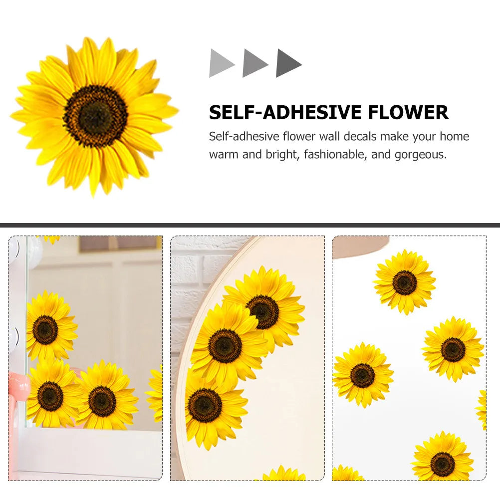 Sunflower Wall Decals Fresh PVC Flower Sticker Living Bedroom Room