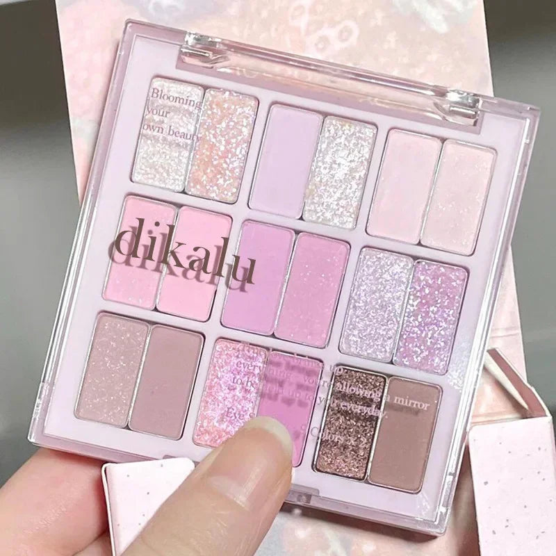 18 Colors Blocking Eyeshadow Palette Korean Makeup Summer Ice Cream Zpaxo 03