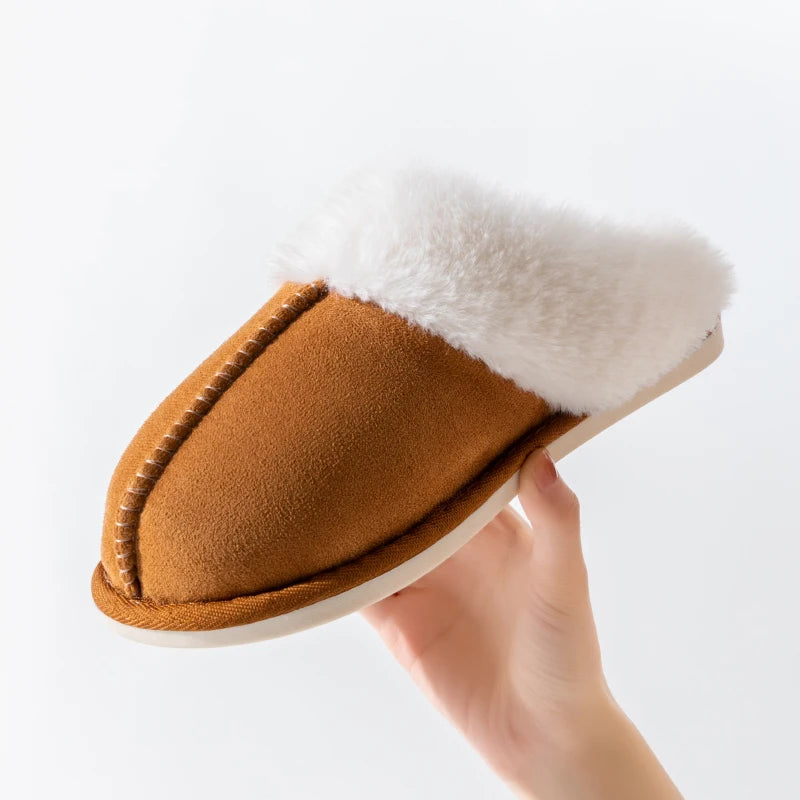 Cozy Fuzzy Slippers Women Indoor Plush Autumn&winter Warm Non-slip