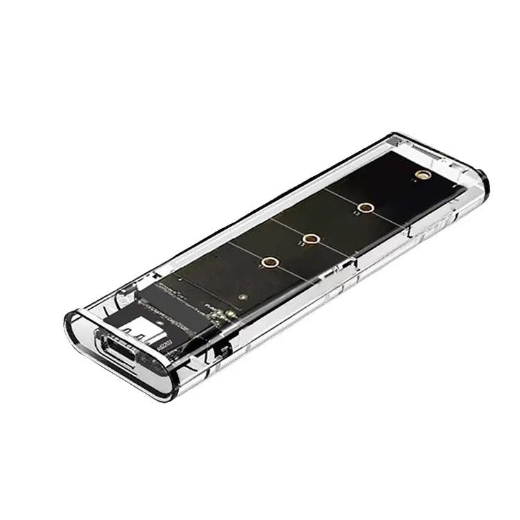 M.2 NGFF/NVME to USB3.0 Mobile Hard Disk Case SATA SSD Type-C 5Gbps Enclosure Adapter Zpaxo Transparent version IDE