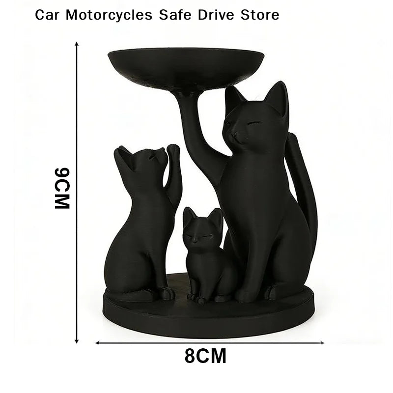 CMBlack Cat Jewelry Tray Desktop Storage Decorative Items Home