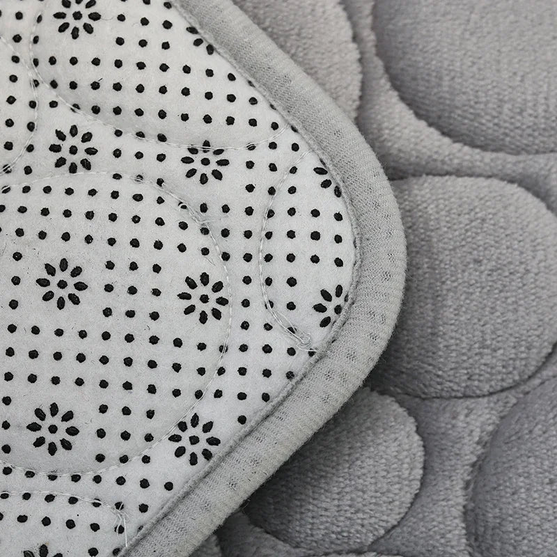 3PCS Solid Color Simple Bathroom Water-absorbing and Non-slip Floor Mat Stone Pattern, Comfortable and Soft, Three-piece Set Zpaxo