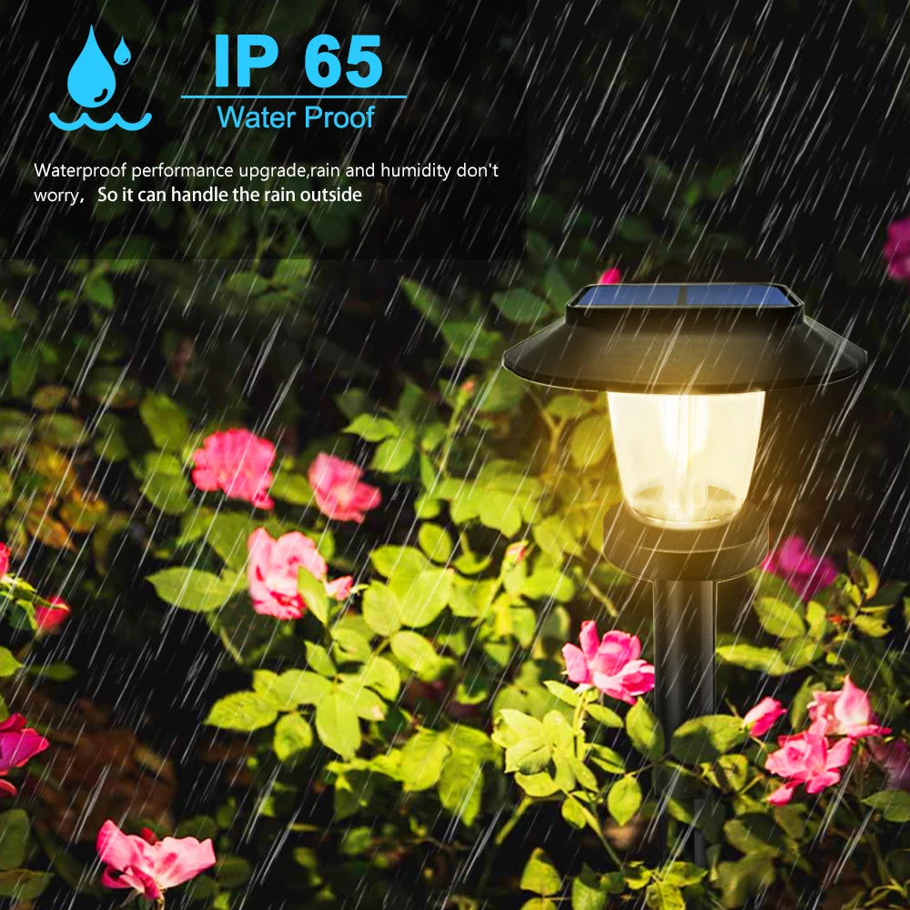 Solar Pathway Lights Outdoor Waterproof 1-4PCS Garden Landscape Lights Tungsten Lamp for Yard Lawn Walkway Path Decor ﻿ Zpaxo