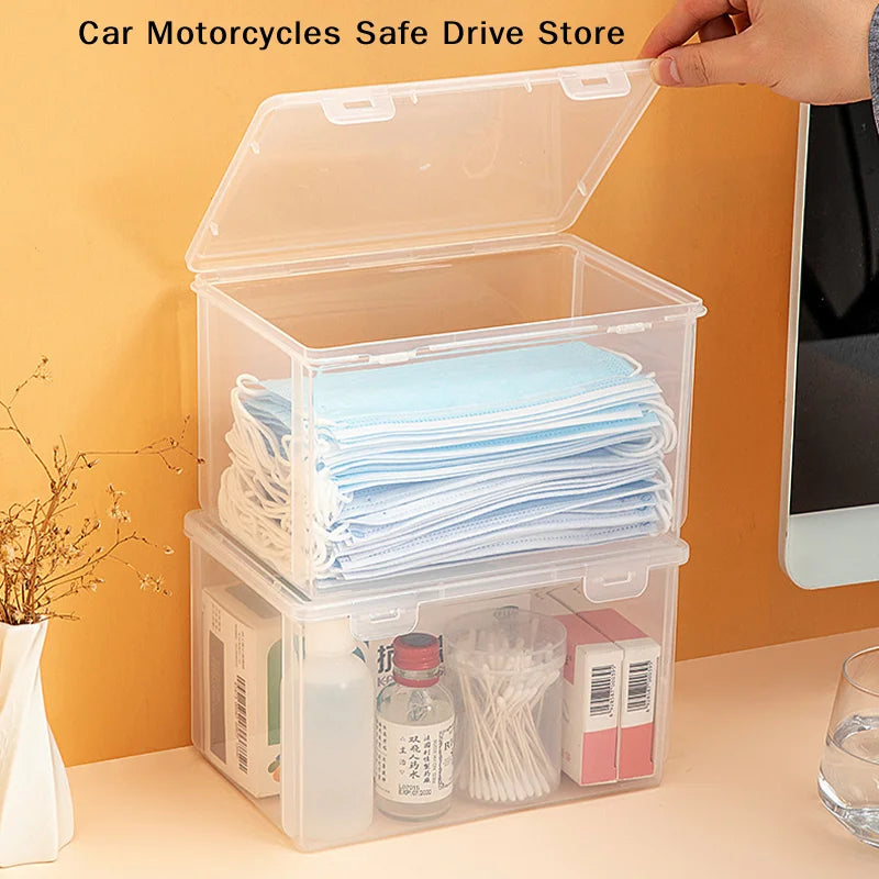 Thickened Mask Storage Box Portable Transparent Flip Drug Waterproof