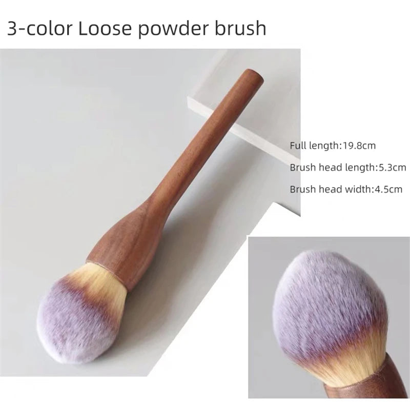 1 European Vintage Wood Handle Makeup Brush Walnut Loose Powder Blush Zpaxo Dispersion paint 2