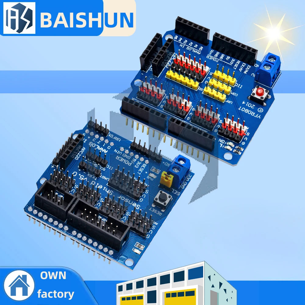 V5 Sensor Expansion Shield Board Compatible Uno R3 0 Multiple Sensors Zpaxo