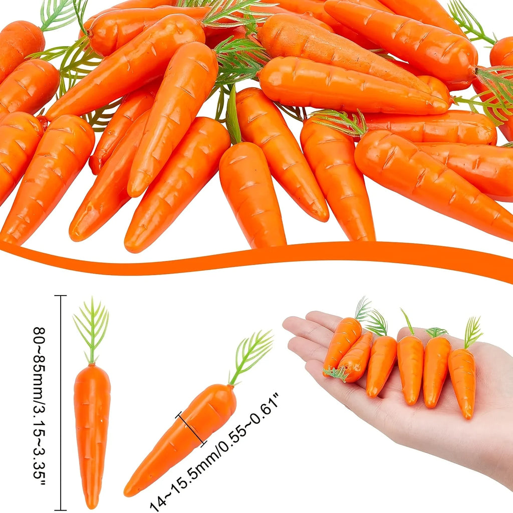 Mini Faux Carrots – Foam Easter & Fairy Garden Decor (10/30/50)