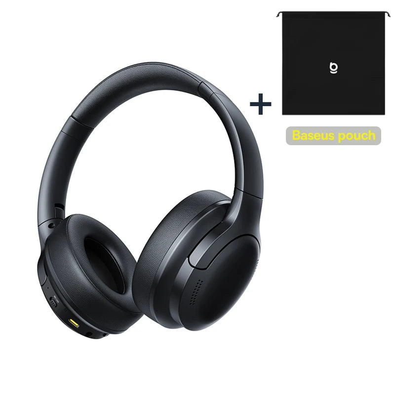 Baseus BH1 Lite Wireless Headphones Bluetooth 6 0 ENC Clear Call Zpaxo Black add pouch China Mainland