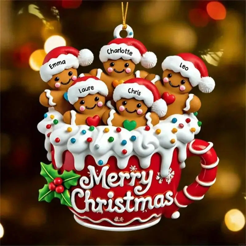 Holiday Decoration Acrylic Gingerbreads Cookie Hanging Ornament