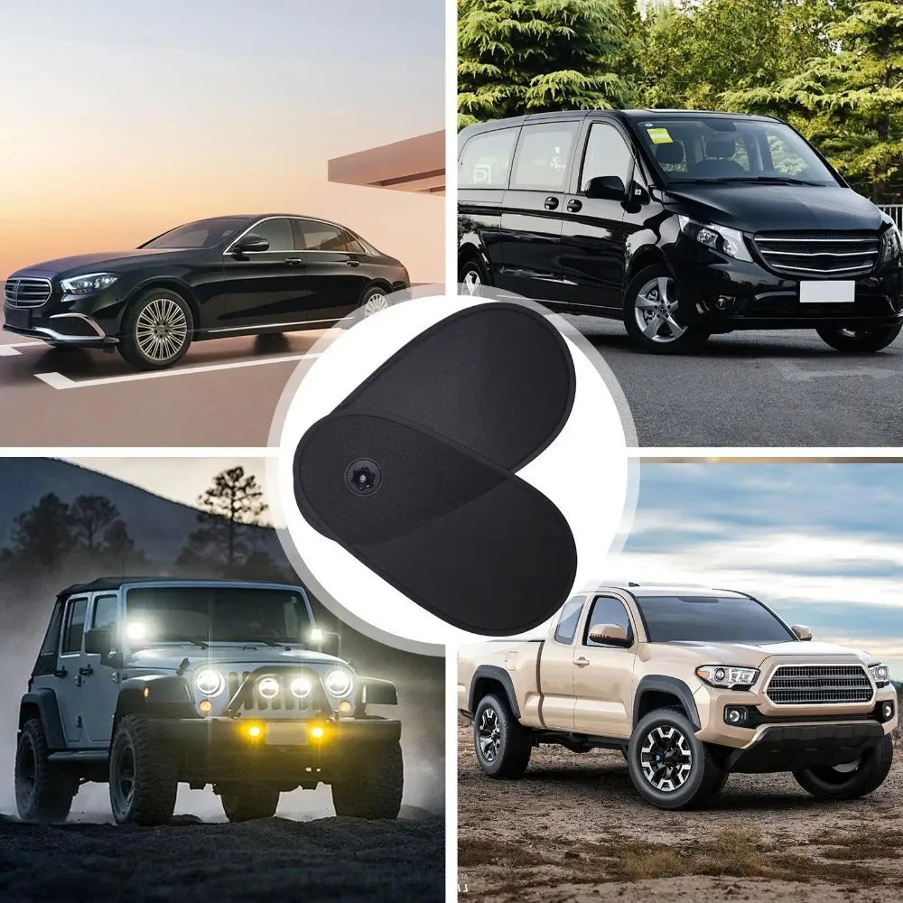 Adjustable Car Sunshade That Can Be Rotated Providing Protection Side