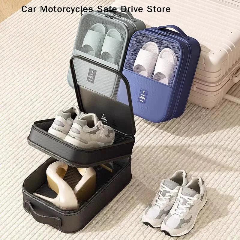 M1Pcs Travel Shoe Bag Storage Washed Diagonal Breathable Mesh