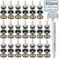 62 pcs Black Stainless Steel Marine Canvas Repair Kit With Fixing Tools, Canvas Fasteners, Buckle Kit, Heavy-duty Buckle 15mm Zpaxo 62 PCS