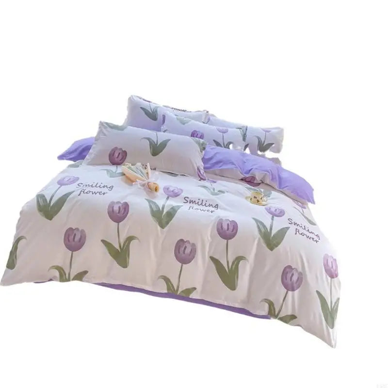 Bed Sheet Washed Cotton Textiles Gentle Brushed Queen Duvet Cover